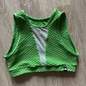 Green Croco Skin Booty by Brabants Sports Bra